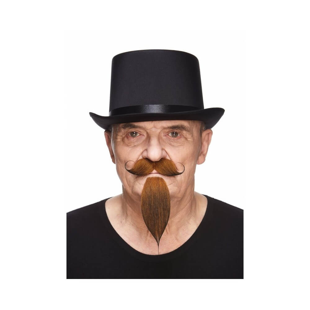 Moustache Mousquetaire Roux Foncé pas cher | Accessoire Historique Fiesta Factory