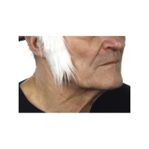 Favoris Courts Blanc pas cher | Accessoire Déguisement Fiesta Factory