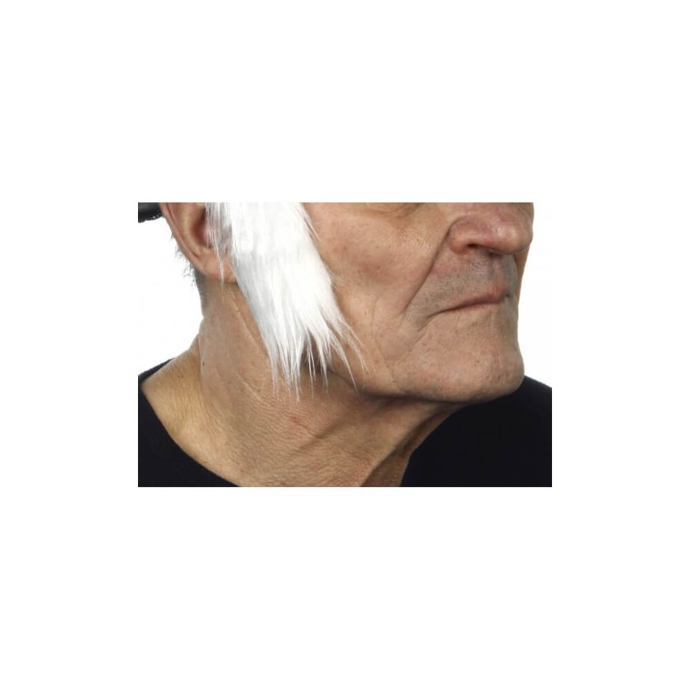 Favoris Courts Blanc – Accessoire Déguisement - 26428N - Barbes et moustaches