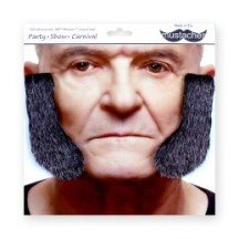 Favoris Longs Poivre et Sel – Accessoire Déguisement - 26429E - Barbes et moustaches