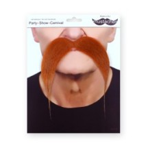 Moustache Gauloise Rousse – Accessoire Déguisement - 26430M - Barbes et moustaches