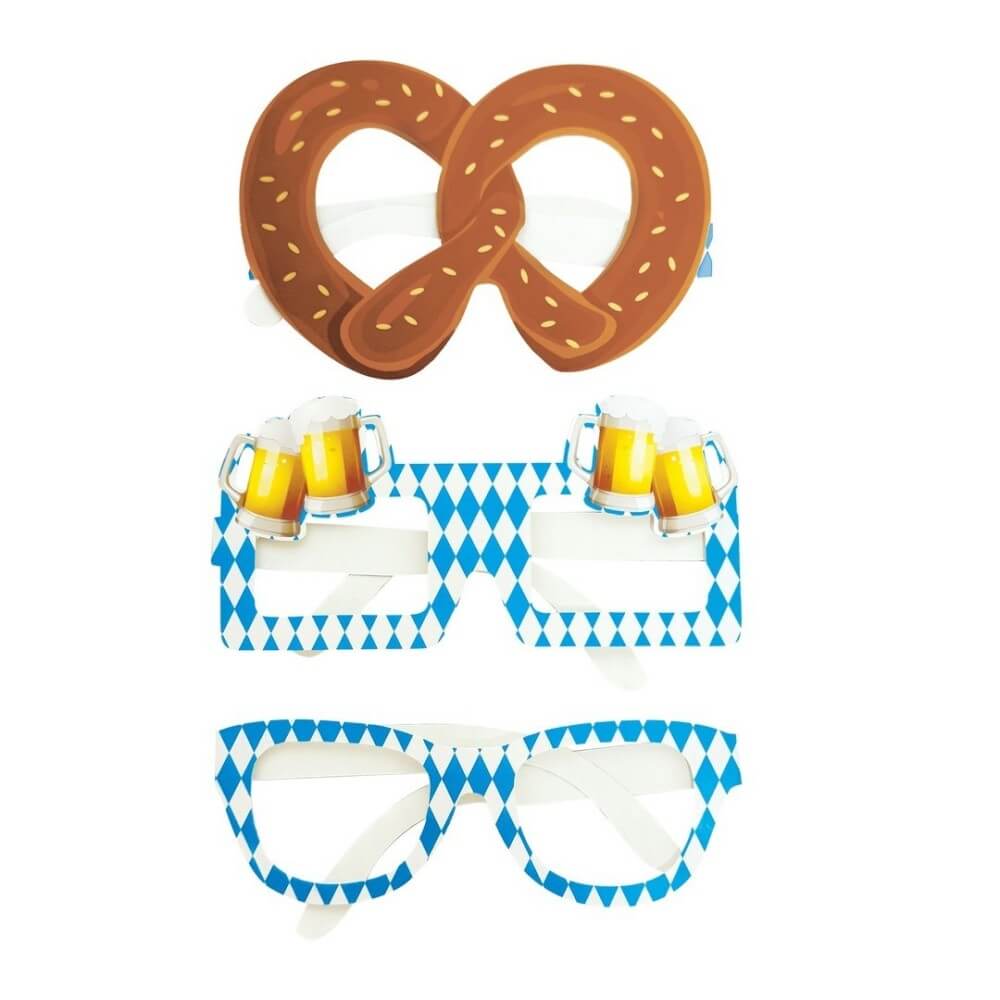 Lunettes Cartonnées Oktoberfest – Lot de 6 - 23846 - Lunettes fantaisie