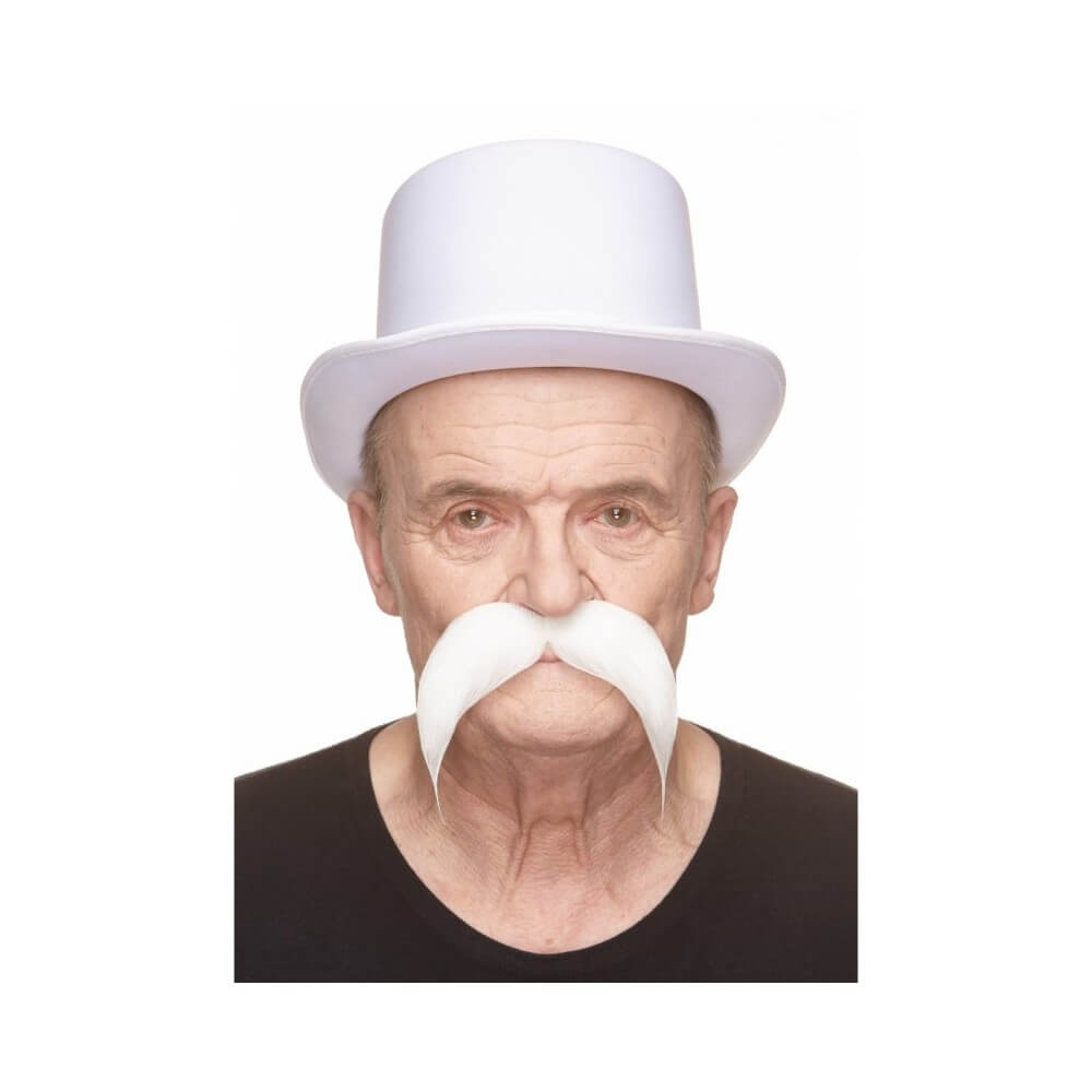 Moustache Gauloise Blanche – Accessoire Déguisement - 26430N - Barbes et moustaches