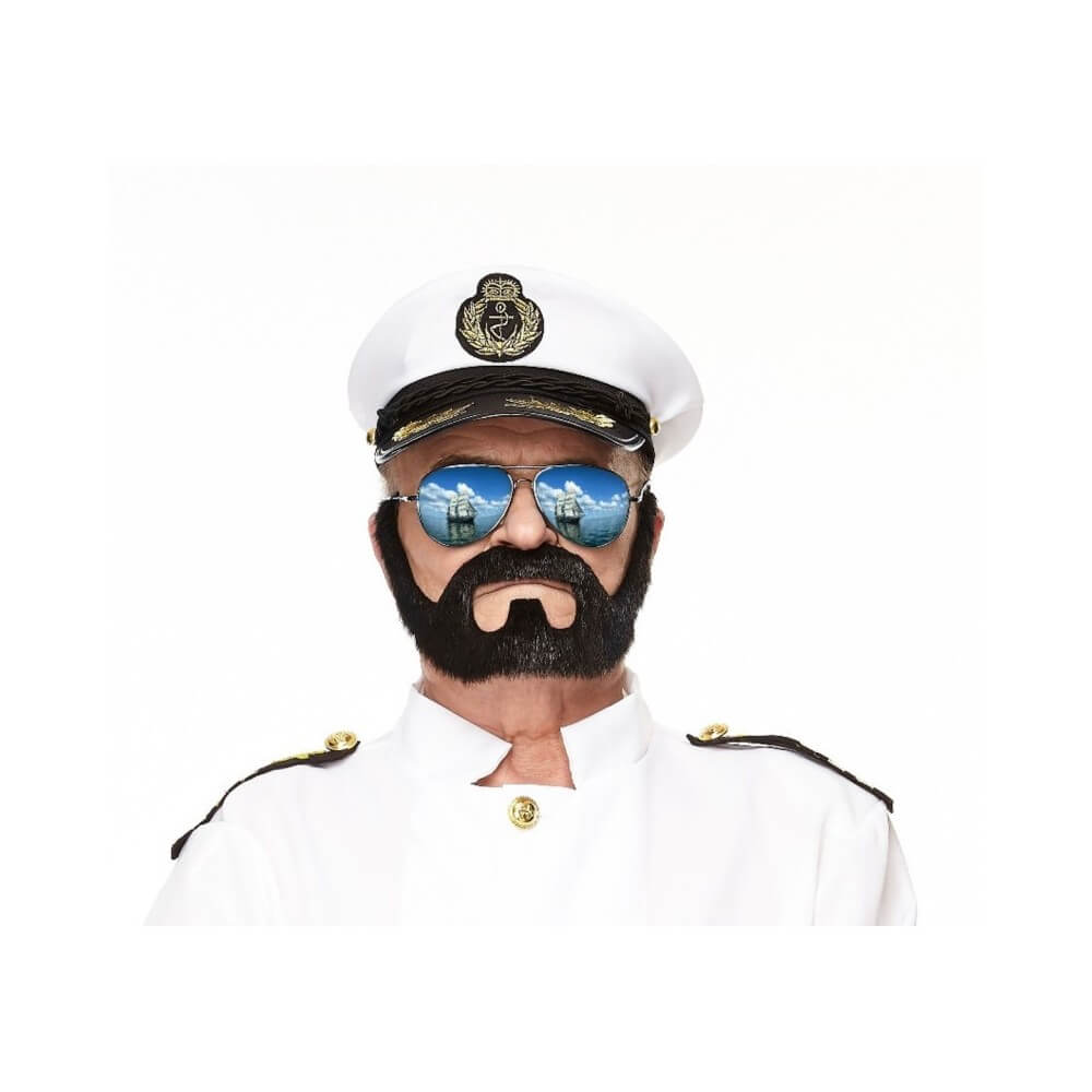 Demi-Barbe Noire – Accessoire Déguisement - 26433C - Barbes et moustaches