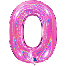 Ballon Aluminium Chiffre Holo Fuchsia 1M 40 pouces 0 à 9 | Fiesta Factory à petit prix