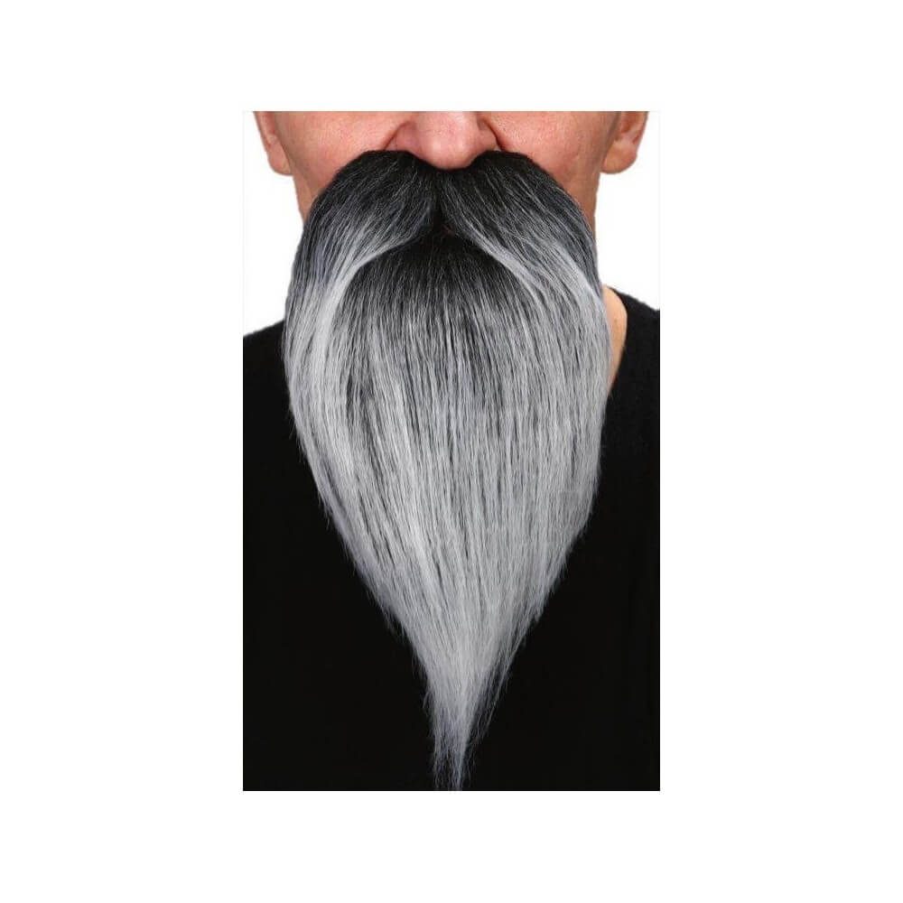 Bouc Fourni Noir Méché de Blanc – Accessoire Déguisement - 26434I - Barbes et moustaches