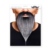 Bouc Fourni Noir Méché de Blanc – Accessoire Déguisement - 26434I - Barbes et moustaches