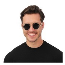 Lunettes Steampunk Rondes – Monture Métal - 24345 - Lunettes fantaisie