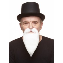 Bouc Fourni Blanc pas cher | Accessoire Déguisement Fiesta Factory