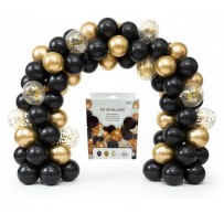 Kit 40 Ballons Or Noir 30 cm pas cher – Fiesta Factory à petit prix
