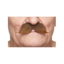 Moustache Brune Élégante 90 mm pas cher | Accessoire Déguisement Fiesta Factory