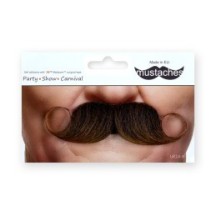 Moustache Brune Élégante 90 mm pas cher | Accessoire Déguisement Fiesta Factory
