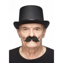 Moustache Noire Élégante 90 mm pas cher | Accessoire Déguisement Fiesta Factory