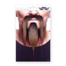 Moustache Longue Style Asiatique Brune – Accessoire Déguisement - 26438D - Barbes et moustaches