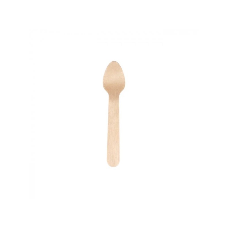 Mini Cuillères en Bois 9,6 cm – Paquet de 100 - G30038W - Couverts en bois
