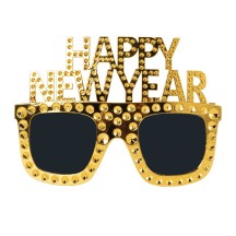 Lunettes Happy New Year Or Pas Cher | Accessoire Nouvel An | Fiesta Factory