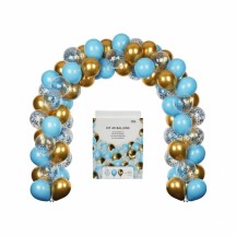 Kit 40 Ballons Or Bleu Blanc 30 cm pas cher – Fiesta Factory à petit prix