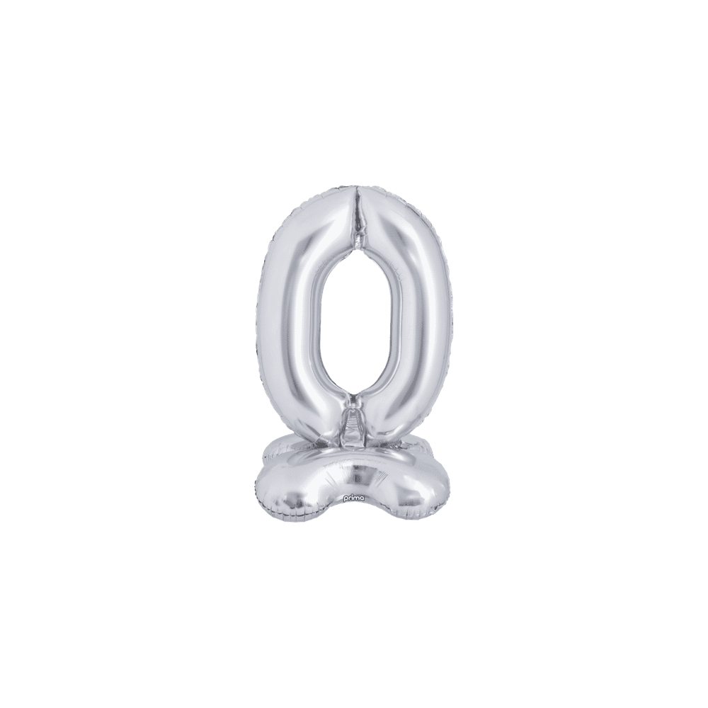 Ballon Aluminium Chiffre à Poser Argent 1M de 0 à 9 - BaPA401 - Ballons aluminium