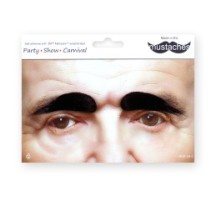 Sourcils 20 mm Noir Brillant – Accessoire Déguisement - 26443C - Barbes et moustaches