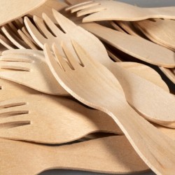 Mini Sporks en Bois 8 cm – Paquet de 100 - G30037W - Couverts en bois