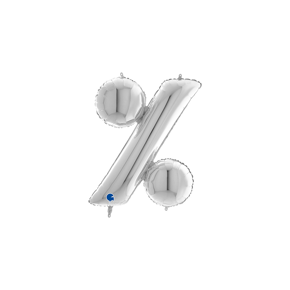 Ballon aluminium pourcentage argent 1M – Fiesta Factory pas cher