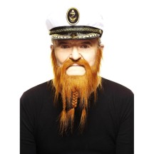 Barbe Moustache Viking Longue Rousse pas cher | Accessoire Viking Fiesta Factory