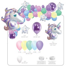 Kit 50 Ballons Licorne avec Accessoires – Décoration Anniversaire | Fiesta Factory à Petit Prix