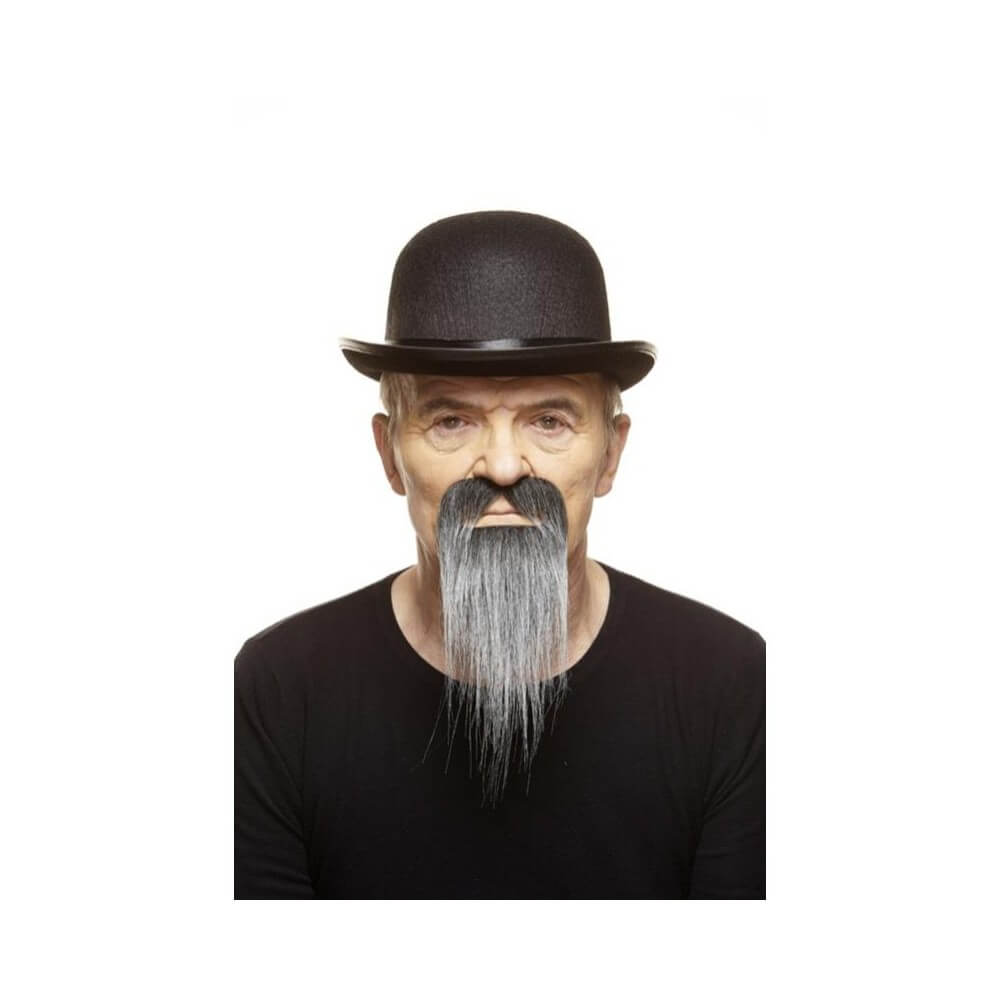 Moustache et Barbe Sorcier Noire et Blanche – Accessoire Déguisement - 26534LF - Barbes et moustaches