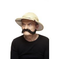 Moustache Explorateur Noire pas cher | Accessoire Déguisement Fiesta Factory
