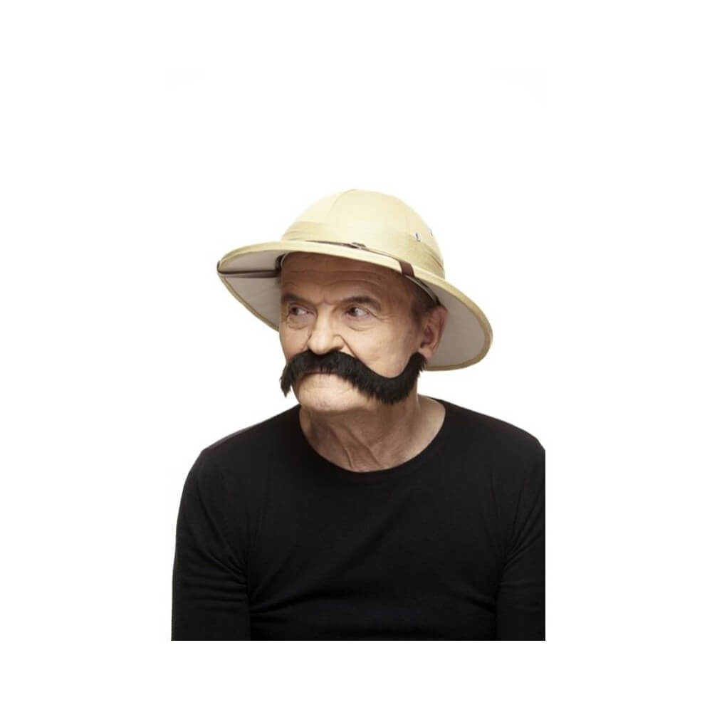 Moustache Explorateur Noire – Accessoire Déguisement - 26539SK - Barbes et moustaches