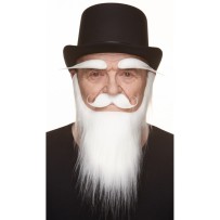 Barbe de Père Noël Blanche Complète pas cher | Fiesta Factory