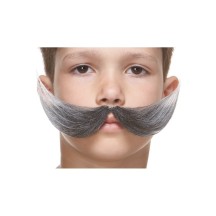 Moustache Poilue Enfant Noire Méchée Pas Cher | Fiesta Factory