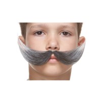 Moustache Poilue Enfant Noire Méchée Pas Cher | Fiesta Factory