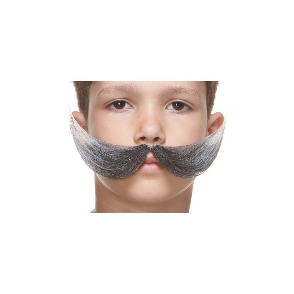 Moustache Poilue Enfant Noire Méchée Pas Cher | Fiesta Factory