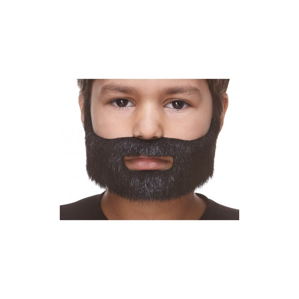 Barbe Enfant Noire – Accessoire Déguisement - 26562SE - Barbes et moustaches