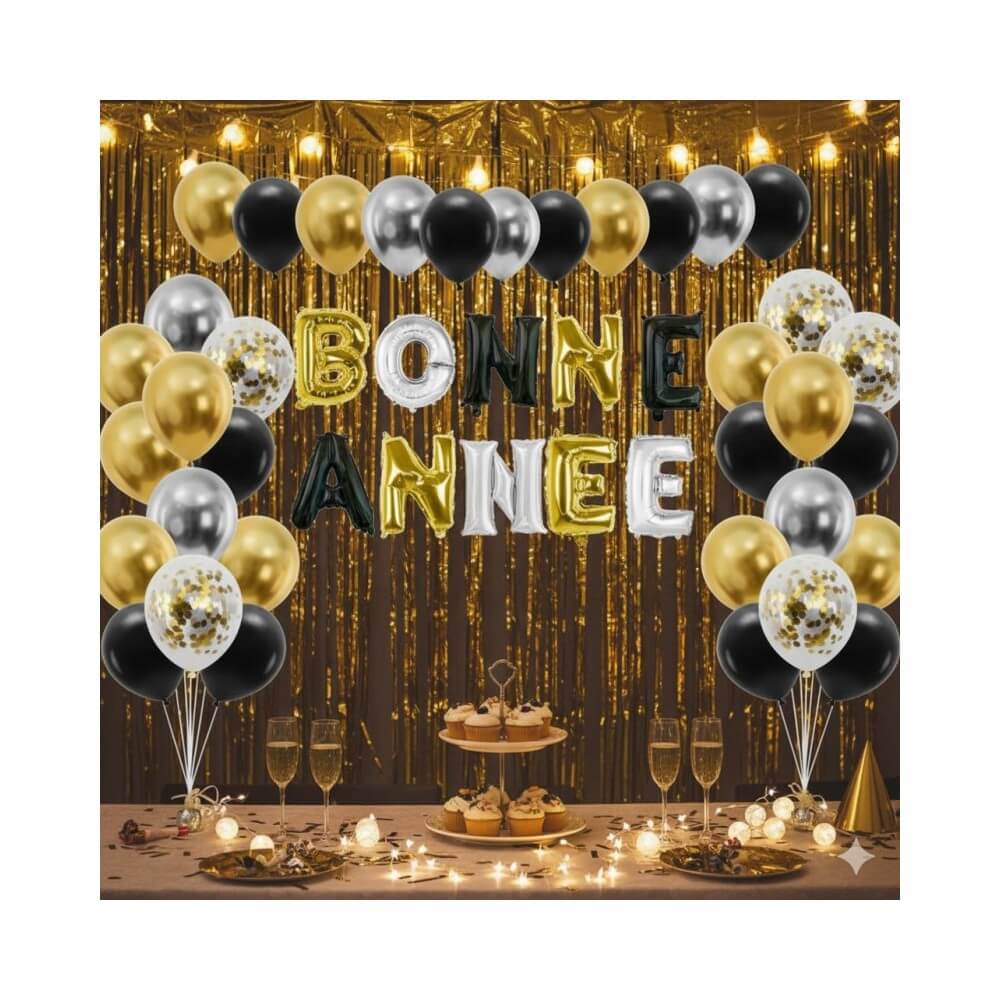 Kit 40 Ballons 30 cm Bonne Année – Décoration Nouvel An | Fiesta Factory à Petit Prix
