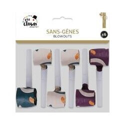 Sans-Gênes Colorés – Lot de 6 - 23447 - Cotillons