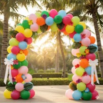 Kit 129 Ballons Hibiscus Hawaii – Décoration Soirée Tropicale | Fiesta Factory à Petit Prix