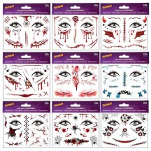 Tatouage Éphémère HORROR HALLOWEEN – 9 Modèles Assortis - 27836 - Accueil
