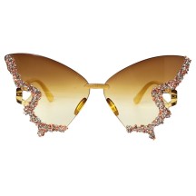 Lunettes Papillon Sans Monture – Or - 24708 - Lunettes fantaisie