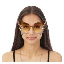 Lunettes Papillon Sans Monture – Or - 24708 - Lunettes fantaisie