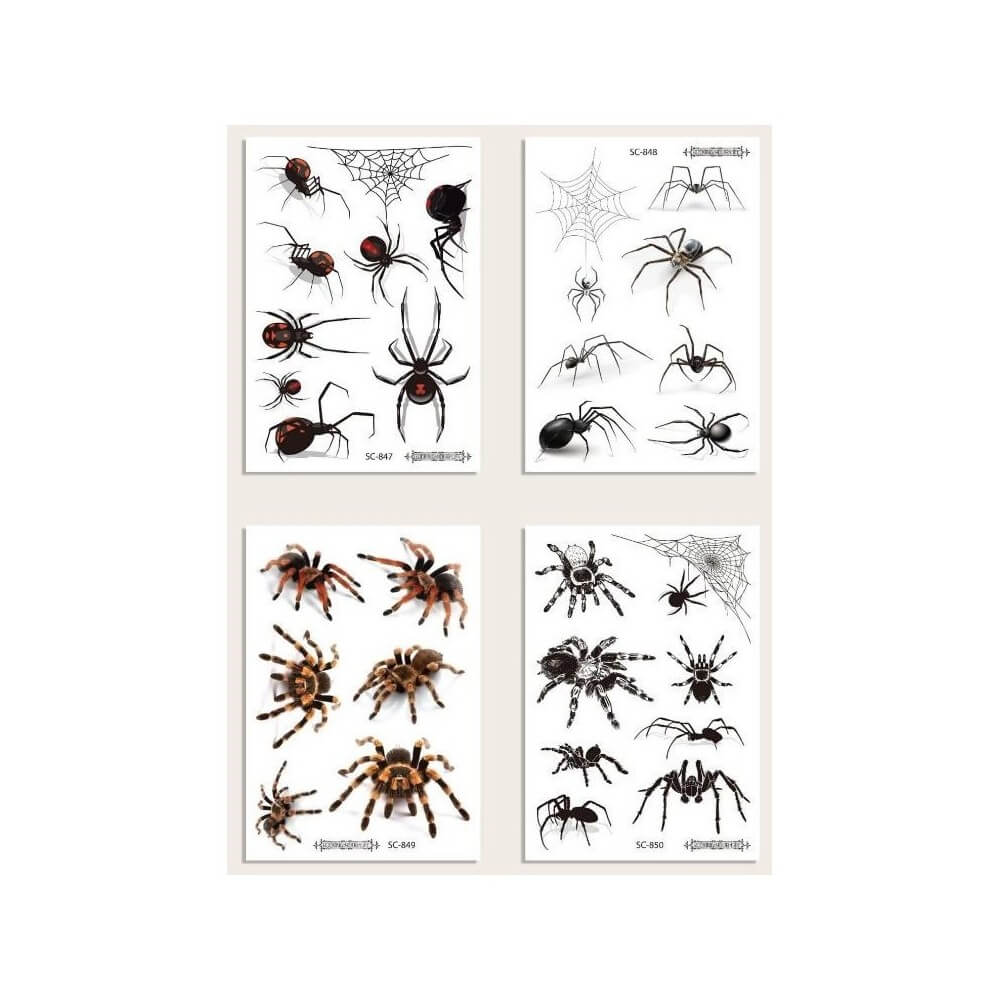 Tatouage Éphémère SPIDER HORROR – Modèle Aléatoire - 27834 - Accueil