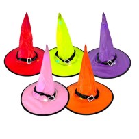 Chapeau Sorcière LED 3 Fonctions Couleur Aléatoire | Fiesta Factory