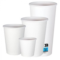 Gobelets Blancs Carton Simple Paroi – 12 cL à 60 cL – Paquet de 50 - GCB1260 - Gobelets en carton