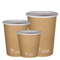 Gobelets Kraft 100% Carton 0% Plastique – 12 cL à 33 cL – Paquet de 50 - GK1233 - Gobelets en carton
