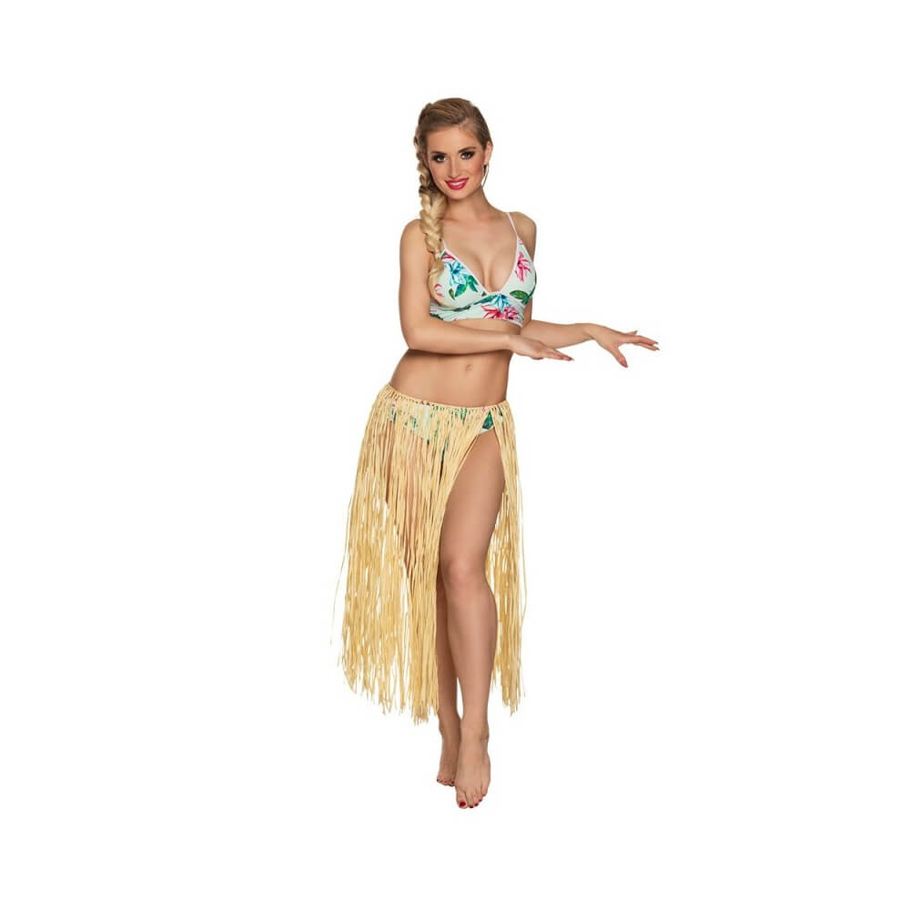 Jupe Hawaïenne Raffia Naturelle - B52238 - Costumes adulte