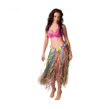 Jupe Hawaïenne Adulte Multicolore 80 cm - B52402 - Costumes adulte
