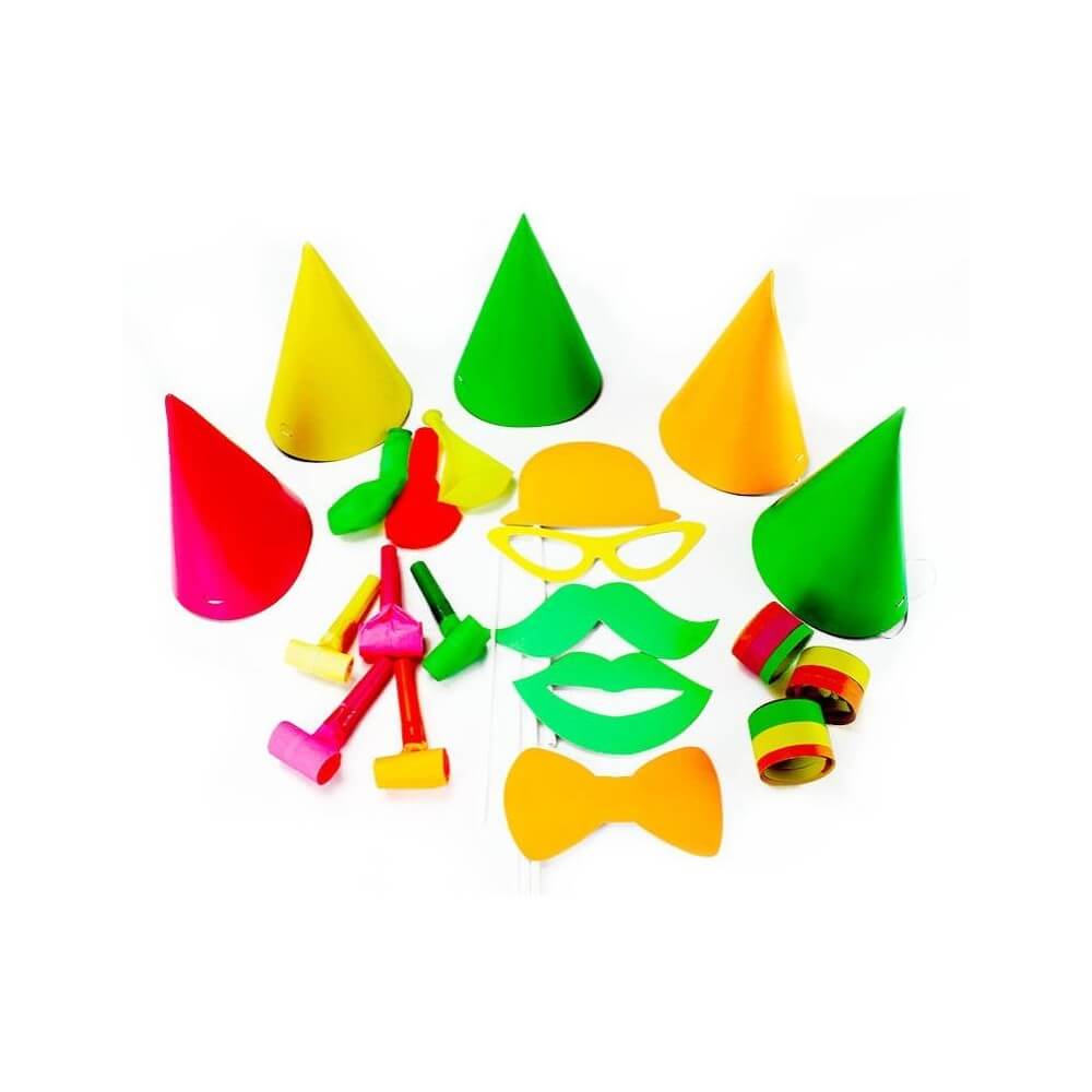 Sachet Cotillons FLUO 5 Personnes Nouvel An | Fiesta Factory