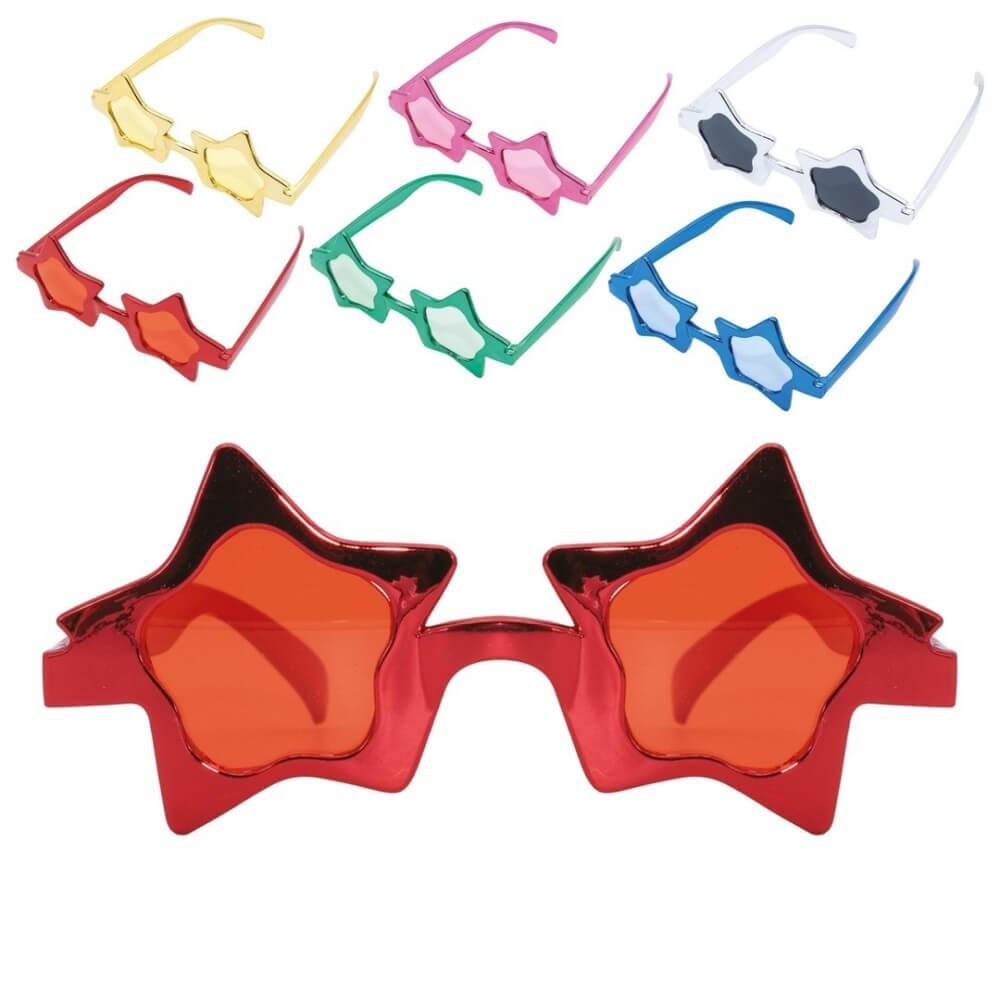 Lunettes Étoiles Métallisées – Couleur Aléatoire - 35322 - Lunettes fantaisie