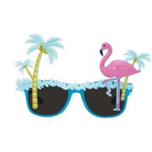 Lunettes Tropical Palmier Flamant Rose pas cher | Fiesta Factory